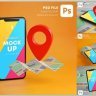 Free GraphicRiver Smartphone Red GPS Pin Point On Map Mockup Pack