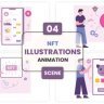 Free Videohive 53011295 NFT Illustrations Animation Scene