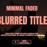 Free Blurred Titles Template for Final Cut Pro