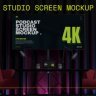 Free Videohive 54867759 Podcast Studio Screen Mockup