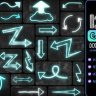 Free Videohive 55315440 125+ Glowing Doodle Arrows Pack