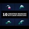 Free Videohive 55498636 Christmas Branches With Snow Animations | After Effects