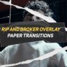 Free Videohive 55532982: Rip And Broker Overlay Paper Transitions | MOGRT