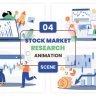 Free Videohive 57522266 Stock Market Research Animation Scene , GFXInspire