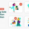 Free Videohive 57494375 Shopping Sale Illustration Scene , GFXInspire