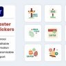 Free Videohive 57698816 Easter Day Stickers , GFXInspire