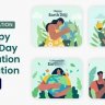 Free Videohive 57713881 Happy Earth Day Illustration Scene , GFXInspire