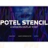 [Premium] Potel Stencil Font (Creative Market 291620756)