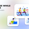 Free Exercise While Studies – Flat Educational Animation After Effects Template